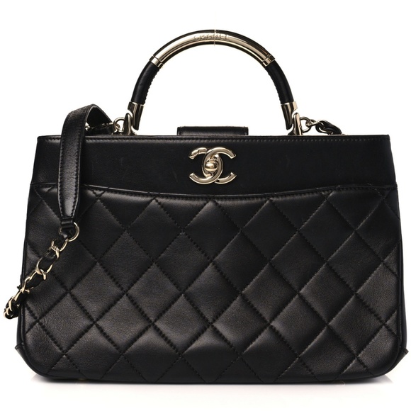 Chanel Lambskin Carry Chic Shopping Tote - Picture 1 of 8